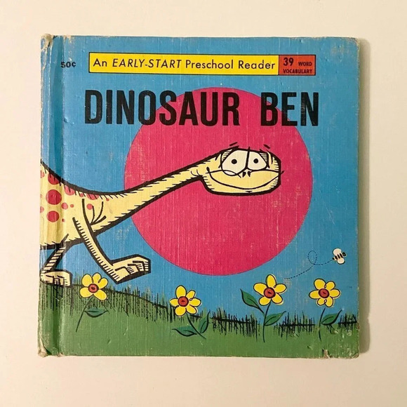 Vintage 1965 Dinosaur Ben An Early Start Preschool Reader Annie DeCaprio Book - Picture 1 of 16
